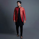 Festive Wear for Men | Banarasi Silk Jacket | Red