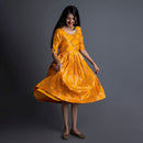 Banarasi Silk Dress | Yellow