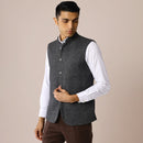 Woolen Nehru Jacket for Men | Grey