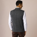 Woolen Nehru Jacket for Men | Grey