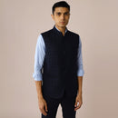 Woolen Mens Nehru Jacket | Blue