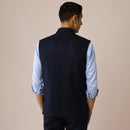 Woolen Mens Nehru Jacket | Blue