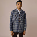 Woolen Mens Overshirt | Blue