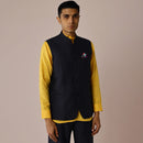 Linen Nehru Jacket for Men | Black