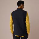 Linen Nehru Jacket for Men | Black