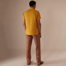 Linen Short Kurta | Yellow