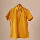 Linen Short Kurta | Yellow