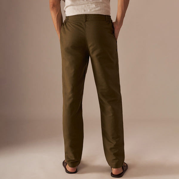 Cotton Linen Pants | Green