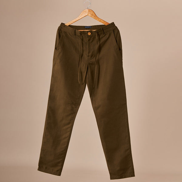 Cotton Linen Pants | Green