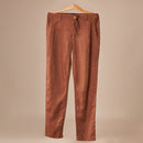 Cotton Linen Pants | Rust Brown