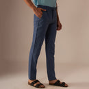 Cotton Linen Pants | Blue