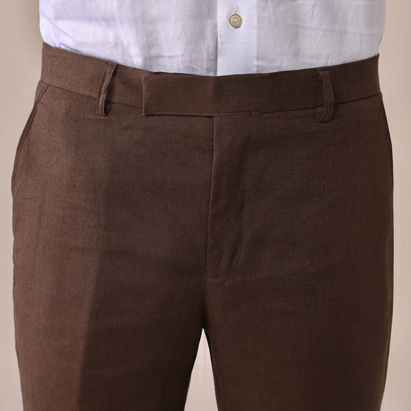 Suits  Slim Fit Brown Suit Trousers  Burton