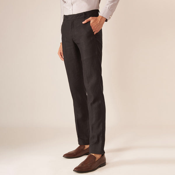 Linen Trousers | Black