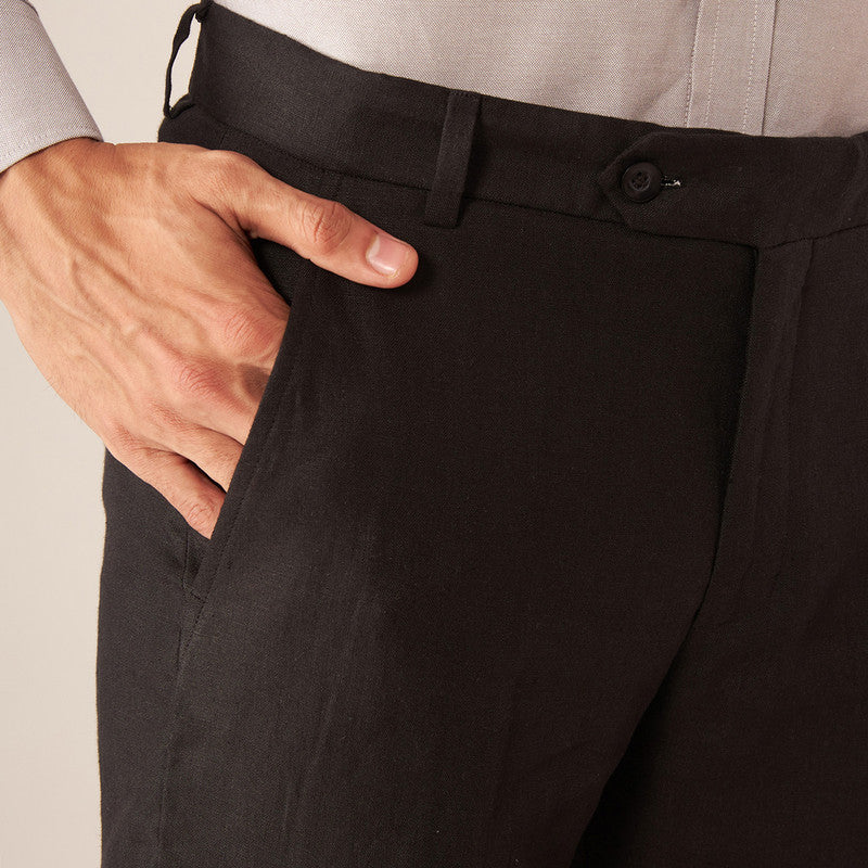 Linen Trousers | Black