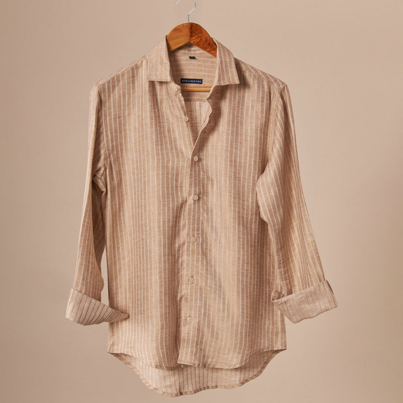 Linen Shirt | Casual Shirt | Beige