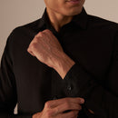 Black Linen Shirt | Casual | Full-Sleeves