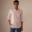 Cotton Linen Shirt | Casual Shirt | Light Pink