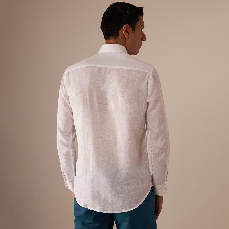 White Linen Shirt | Ivory White