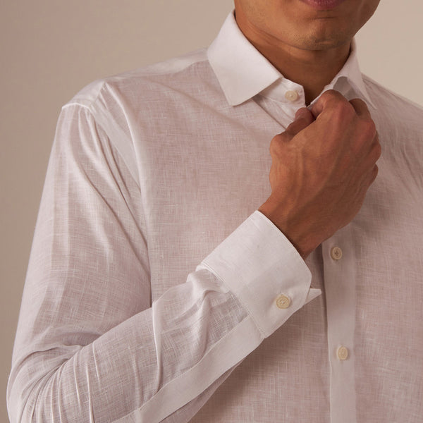 White Linen Shirt | Ivory White