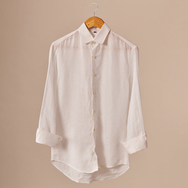 White Linen Shirt | Ivory White