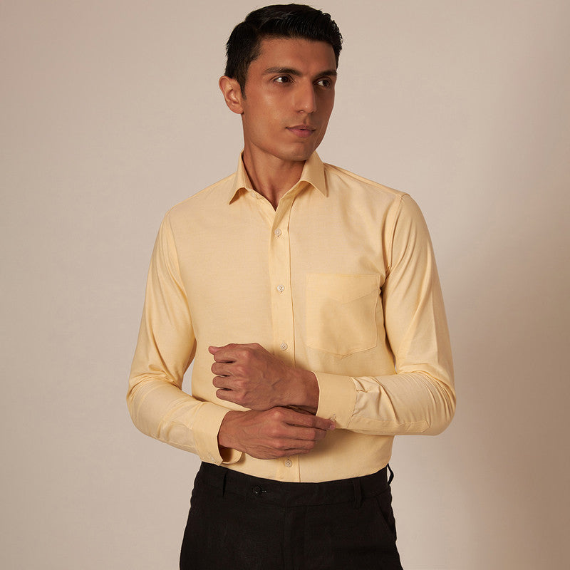 Cotton Formal Shirt | Yellow