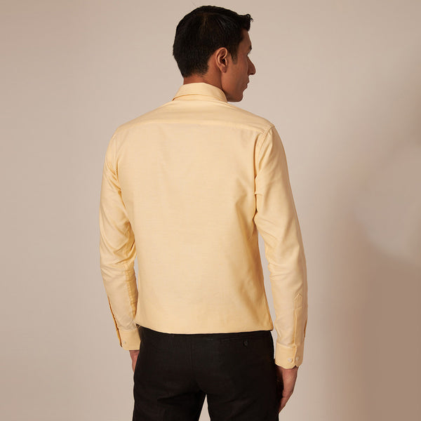 Cotton Formal Shirt | Yellow