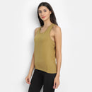 Bamboo Fabric Racerback Top | Olive