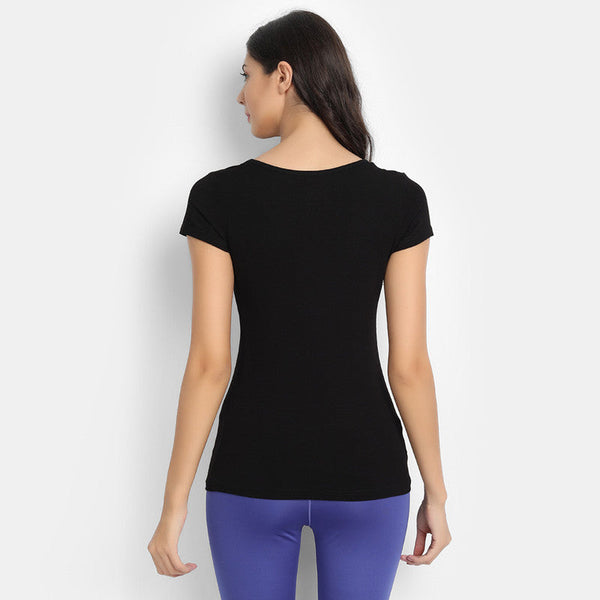 Bamboo Fabric T-shirt | Half Sleeves | Black