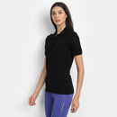 Bamboo Fabric Polo T-Shirt | Black