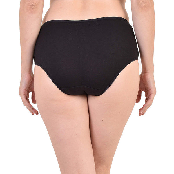 Buy Bamboo Fabric Women's Hipster Panty- Peach and Black- Set of 2 Online  on Brown Living