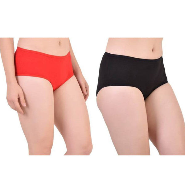 Bamboo Fabric Panty, Red & Black