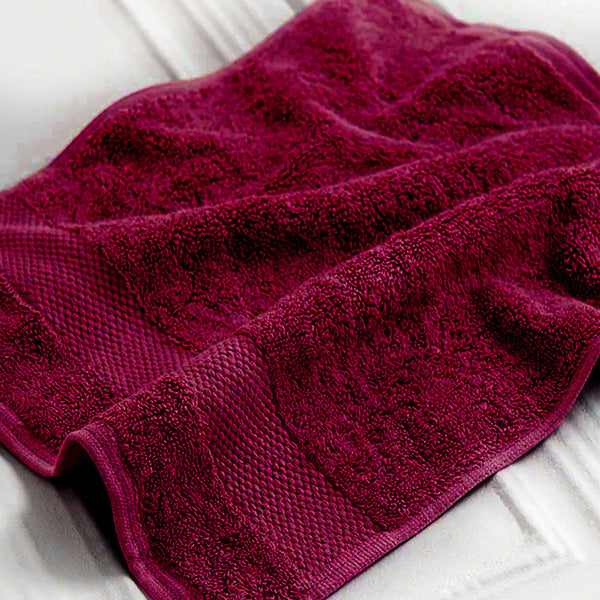 Organic Cotton Face Towel |Set of 3|  Burgundy