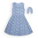 Birthday Dress | Bamboo Flared Dress for Girls | Blue