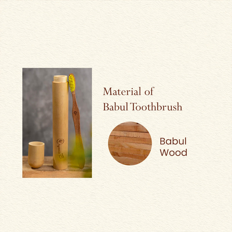 Toothbrush with Travel Case | Wooden | BPA-Free