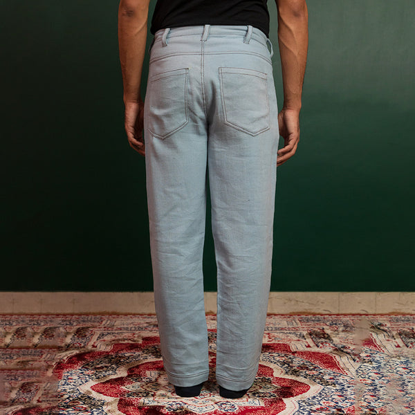 Trousers For Men | Kala Cotton Denim Trousers | Blue