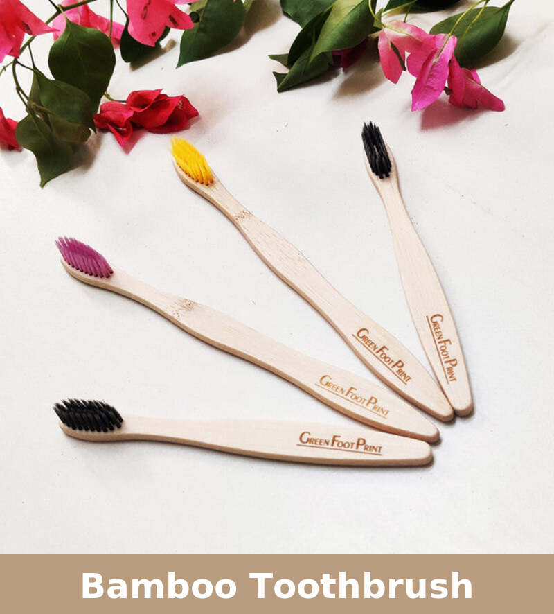 Bamboo Toothbrush | 2 Adults+2 Kids