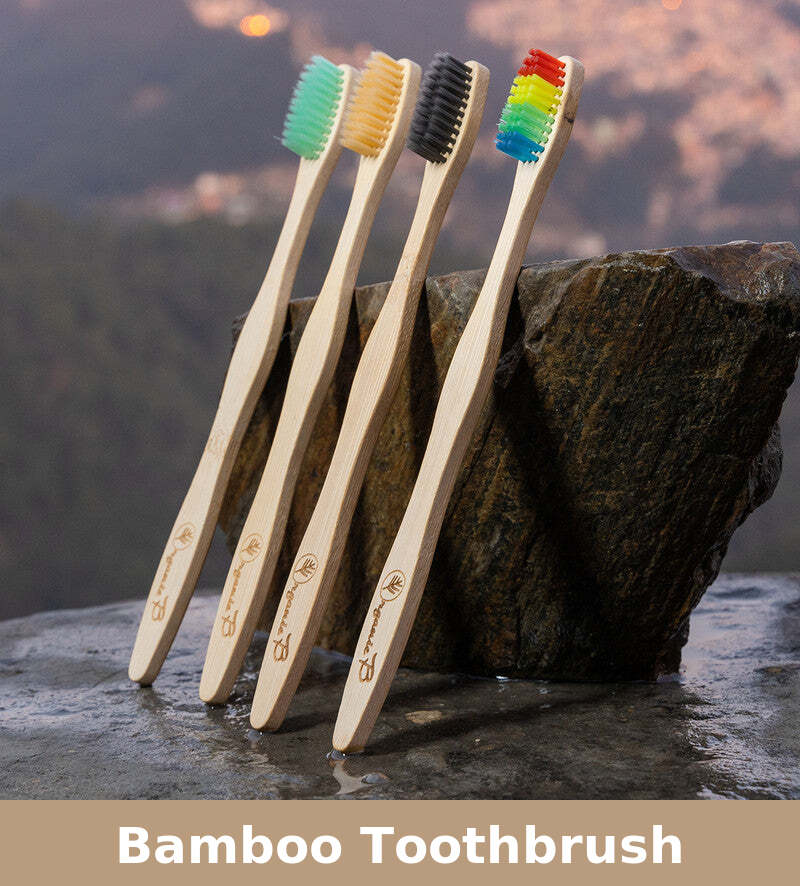 Bamboo Toothbrush | Natural | Set of 4