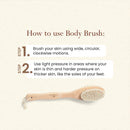 Wooden Body Brush | Double Sided Brush | 2 In 1 | Free Loofah