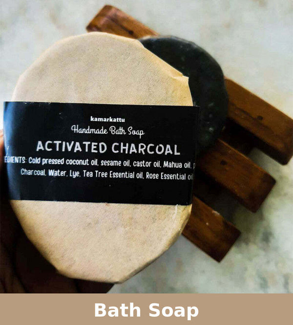 Bath Soap | Activated Charcoal | Handmade | 120 g | Pack of 3