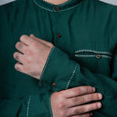 Handwoven Pure Cotton Basic Shirt | Green