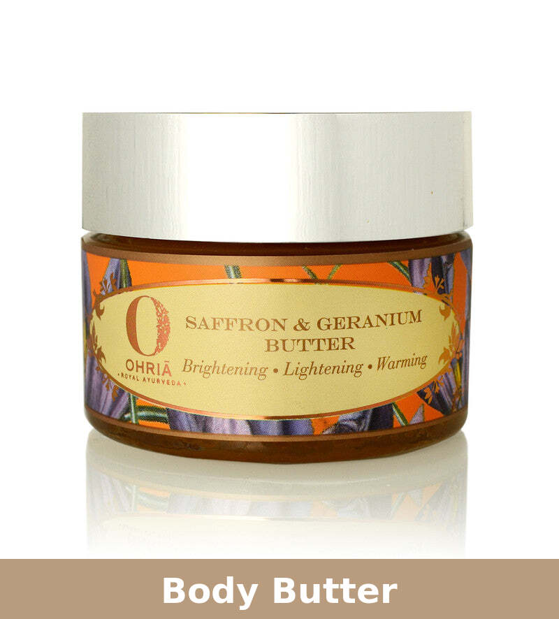 Ohria Ayurveda Body Butter | Blemishes & Dark Circles | 50 g | Saffron & Geranium