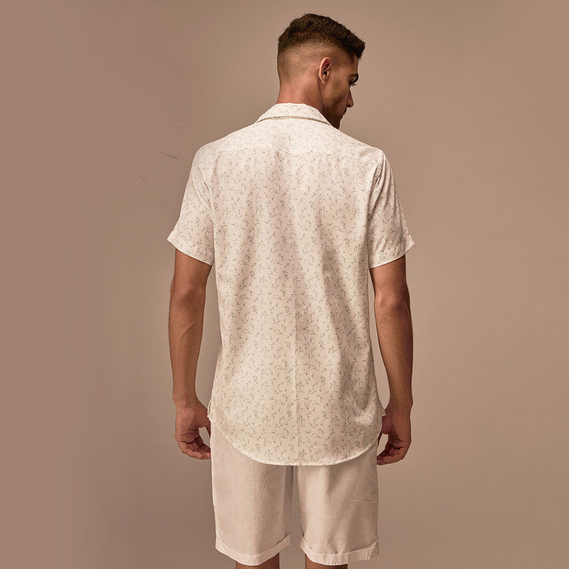 Shorts for Men | Cotton Linen Shorts | Milky White