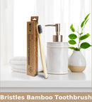 Bristles Bamboo Toothbrush | Charcoal Activated | Pack of 4.