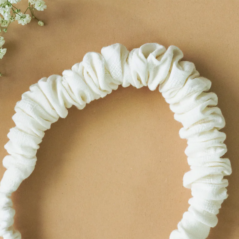 Hairband for Baby Girl & Kids | Organic Cotton | Off White