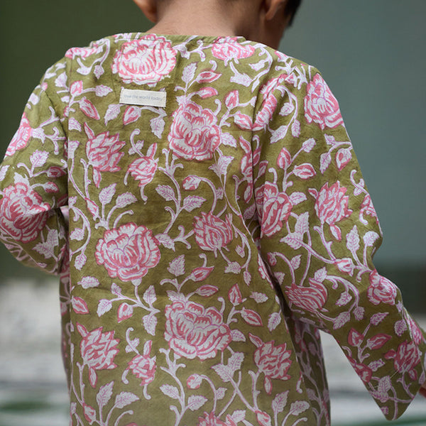 Cotton Shirt for Kids | Green