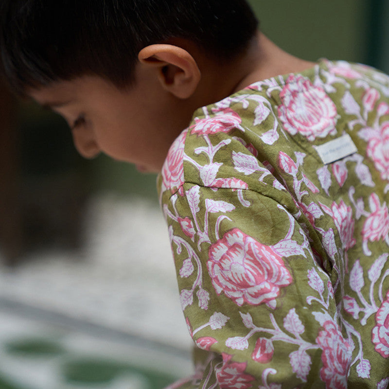 Cotton Shirt for Kids | Green