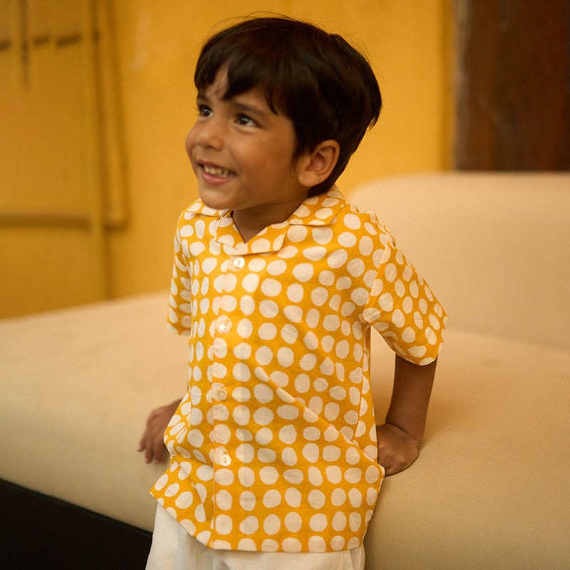 Cotton Boys Shirt | Yellow