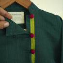 Cotton Silk Kurta for Kids | Green