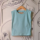 Cotton T-Shirt for Kids | Sleeveless | Blue