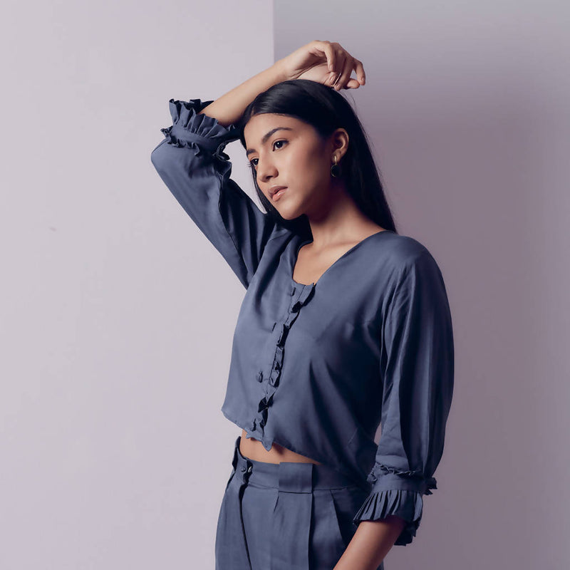 Handloom Tencel Twill Shirt | Blue Lagoon